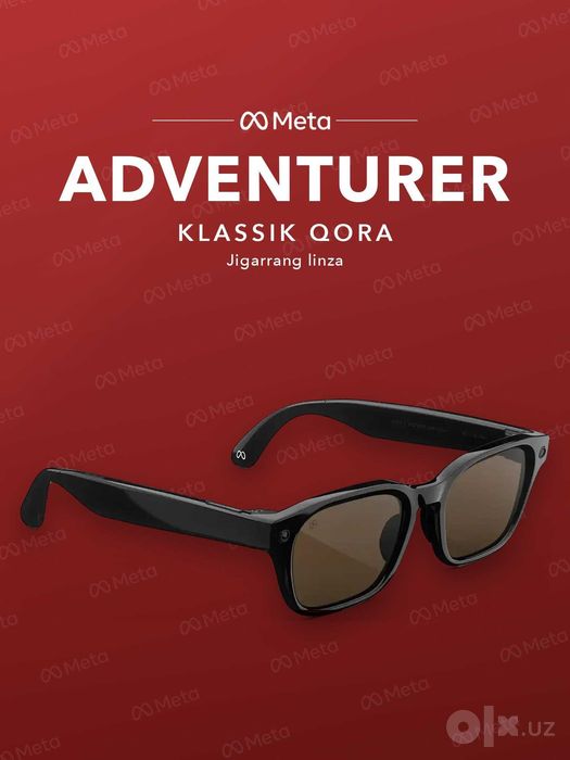 Meta Glasses Adventurer Classic Black, jigarrang linza — original