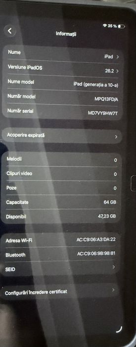 Ipad 10th Gen(2022)-64GB -Blue