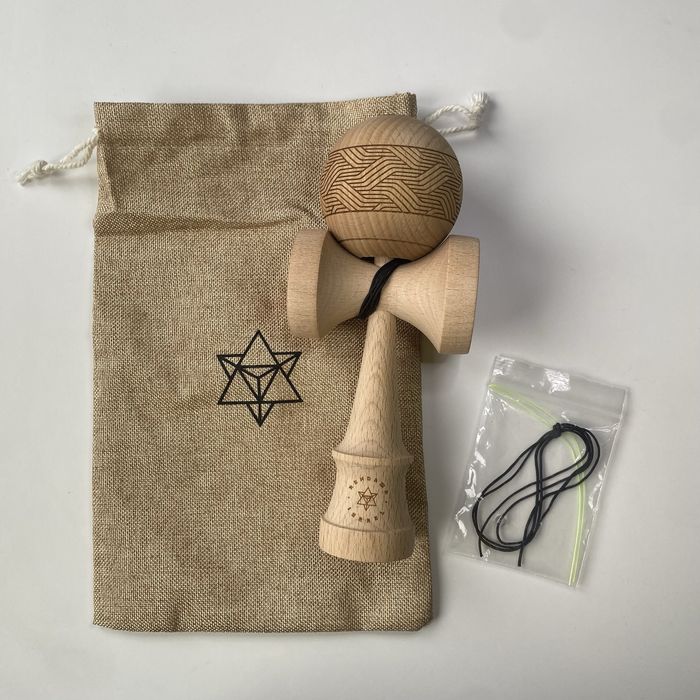 DOAR TAMA! Kendama Israel Asanoha Yellow Anti Skid