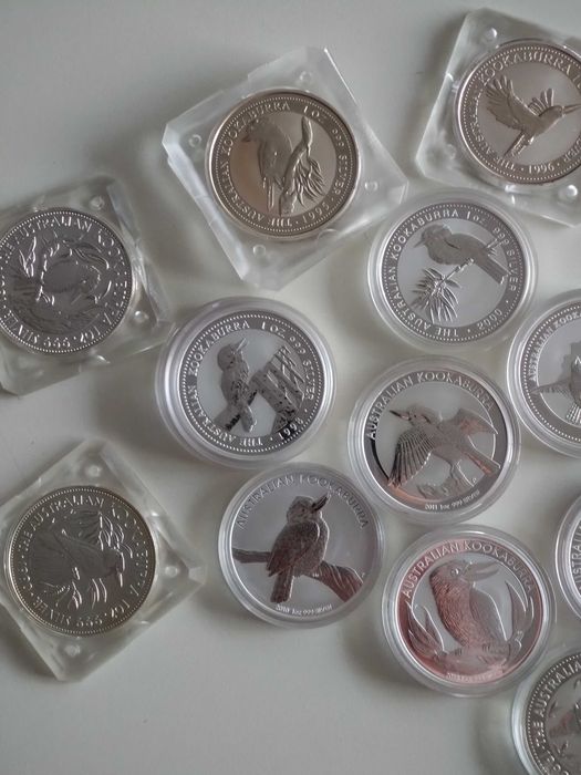 Сребърни монети "Kookaburra", 1 oz, 2 oz Австралия
