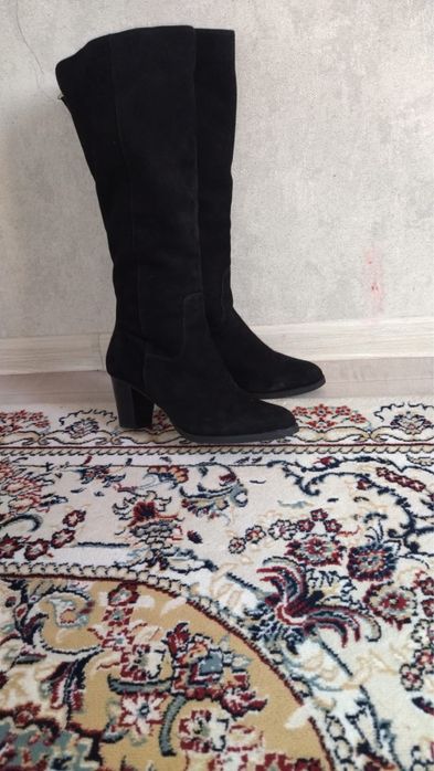 Сапоги замш новые