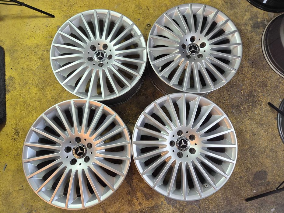 4 Jante Aliaj 5x112 19'' OEM Mercedes S-Class W222 - 2 Latmi 8.5J ET 36 / 9.5J ET 43.5 + Senzori OEM Mercedes