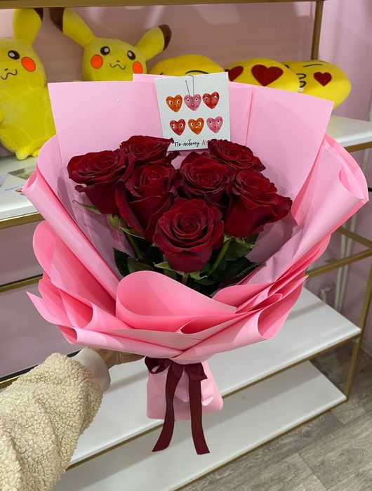 Бесплатная доставка цветы Шымкент розы хризантема гортензии лилии