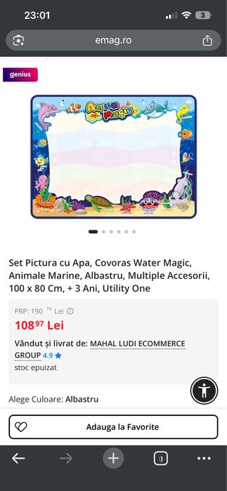 Joc covor pictură cu apă - Aqua Magic