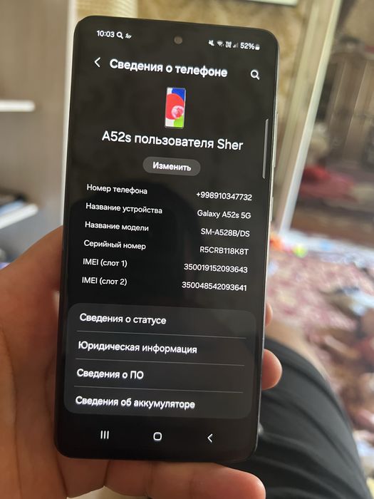 Samsung A52s holati yaxshi ishlatayapman