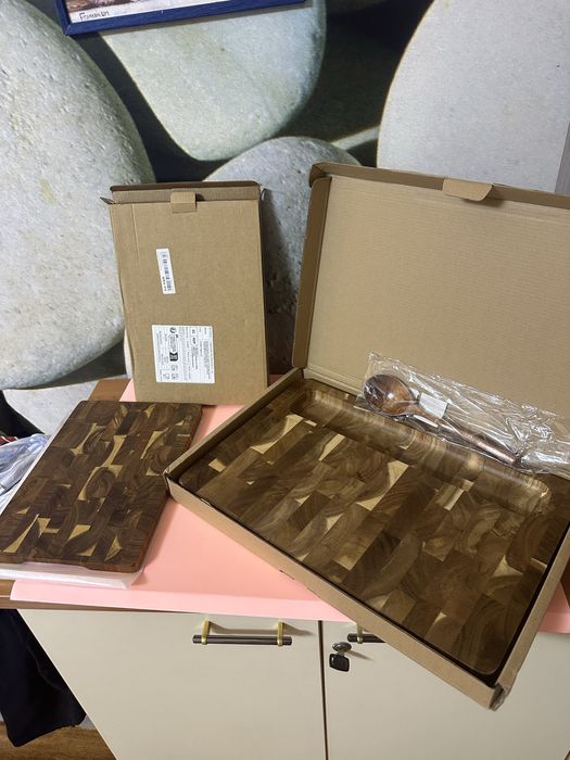 Set 2 tocătoare  profesionale din lemn de Acacia