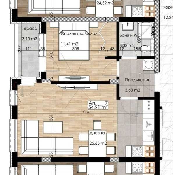 Продава се Двустаен апартамент в Пловдив, Остромила - 70 кв.м за 1766 €/кв.м - Снимка #2