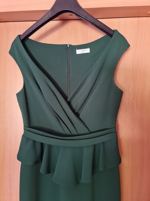 Rochie lunga pe corp de ocazie verde smarald