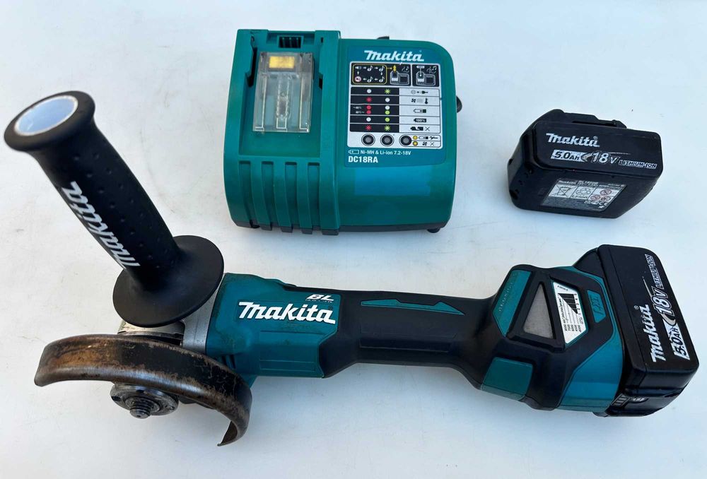 Makita DGA511 - Безчетков ъглошлайф с потенциометър 2x18V 5.0Ah