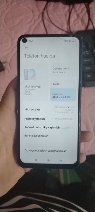 Redmi note 9 telefon