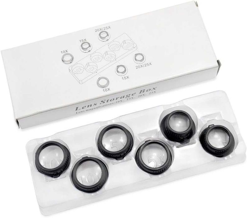 Увеличителни работни очила  с ЛЕД осветление 10X 15X 20X 25X OLLGEN