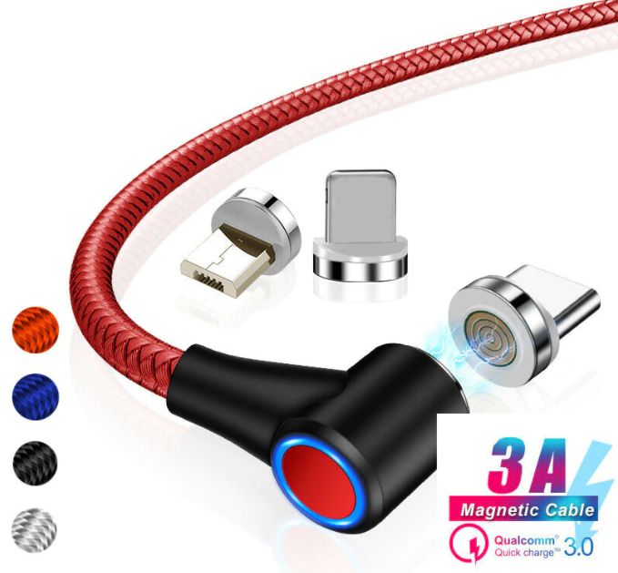 Set 1x Cablu Magnetic + 2x Mufa magnetica Incarcare Rapida 3A