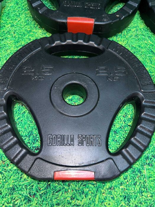 Set gantere discuri cu grip din ciment 15kg 30/31 mm