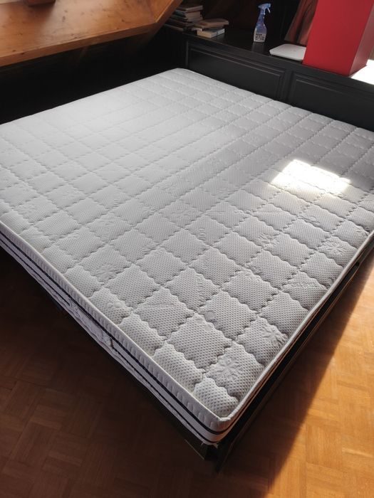 Продавам матрак cool comfort Isleep 200/200 заедно с рамка