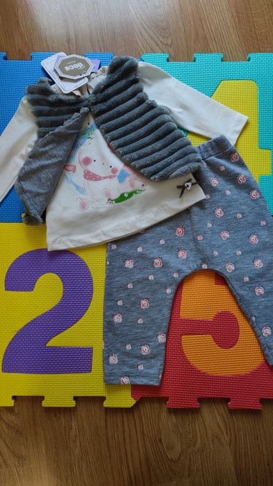 Нов бебешки комплект с елече, 68 номер