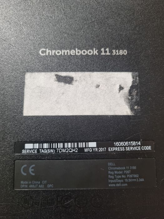 Dell laptop Chromebook 11 3180