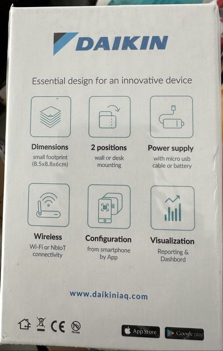 Senzor Daikin AirSense Prot IEQ pentru mediu, zgomot, lumina