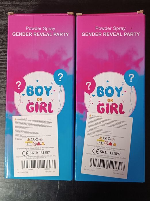 Fum pentru Gender Reveal, 2 bucăți, culoare ROZ