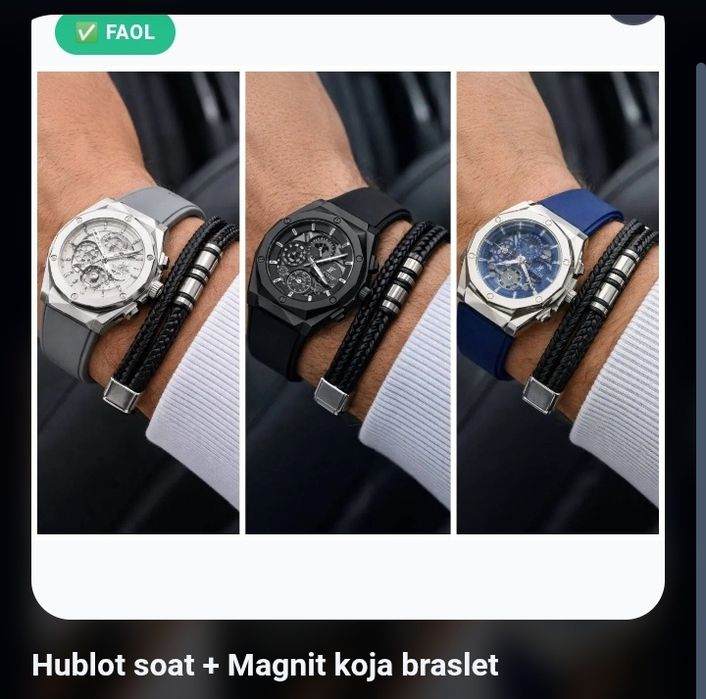 Holo soat + koja biraslet NARXI:99 000 SÕM