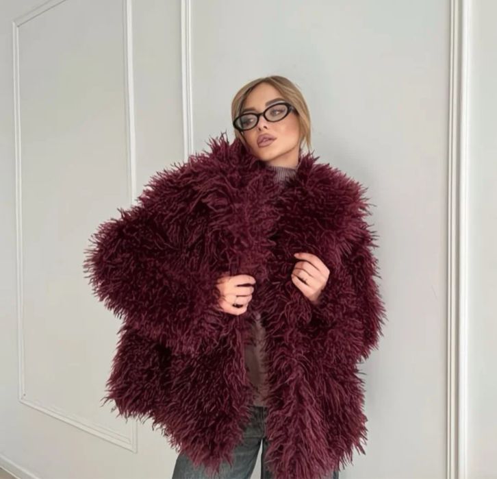 Шуба из эко меха