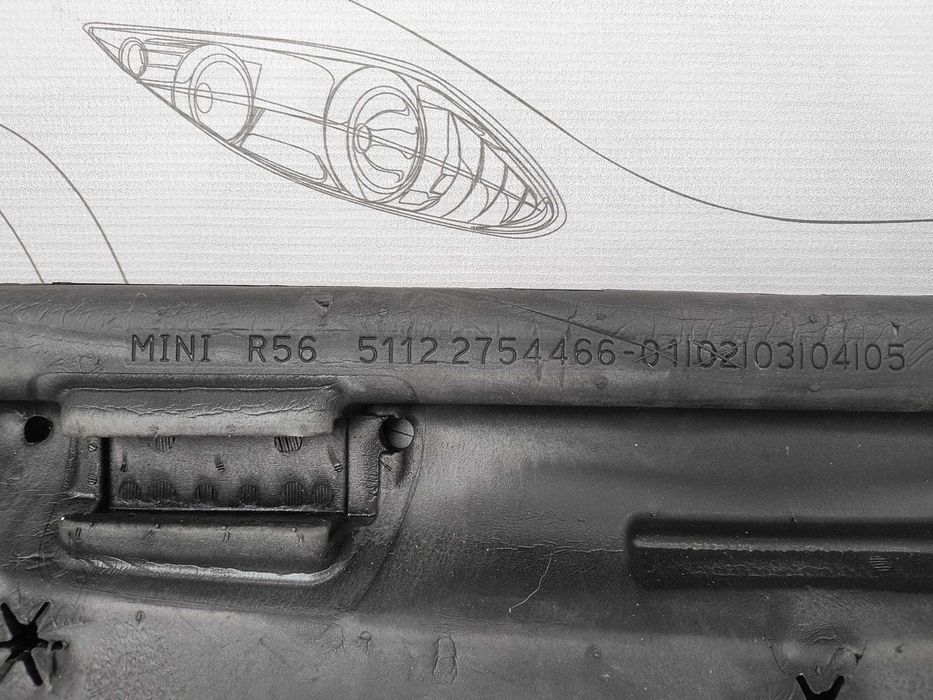 Absorbant Șoc / Armătură / Spumă Bară Spate MINI One / Cooper / Hatchback (R56) [2005-2014] / 51122754466 / 51 12 2 754 466 (3E1)