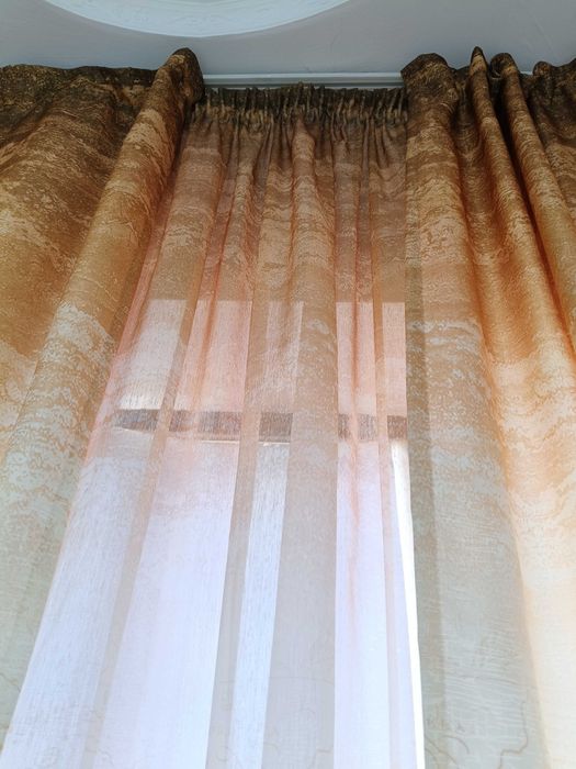 Шторы с тюлем на стену 2,8х3