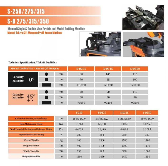 Masina de Debitat Profile Metalice cu Disc (Ø275) - SD275