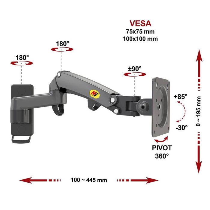 Кронштейн  настенные  мониторов + ноутбука