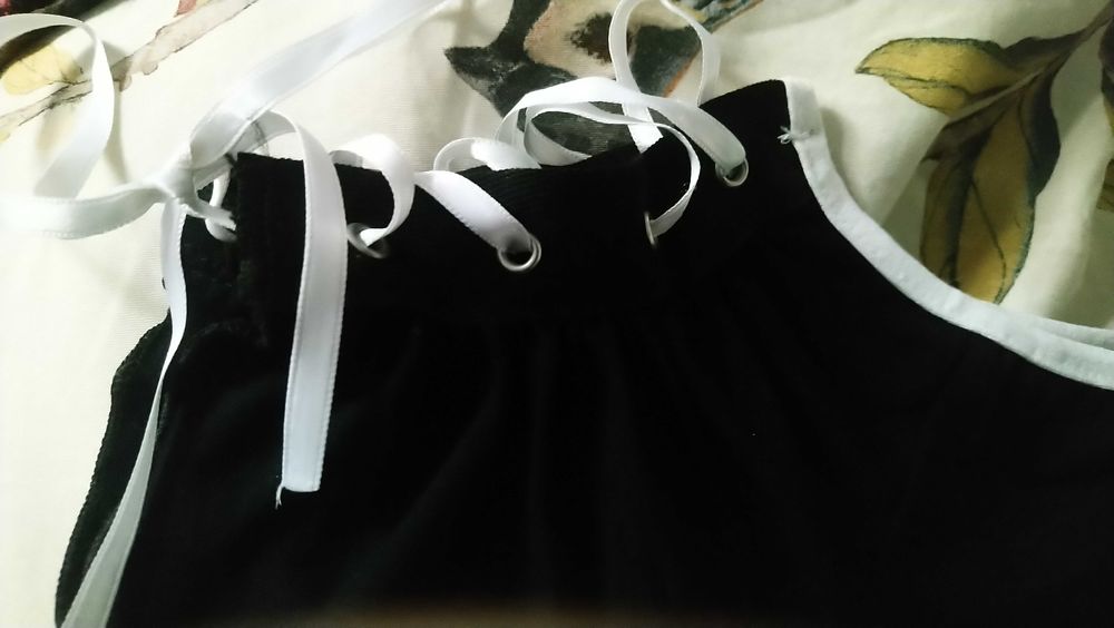 Rochie scurtă alb/negru, mărimea S /M, stretch