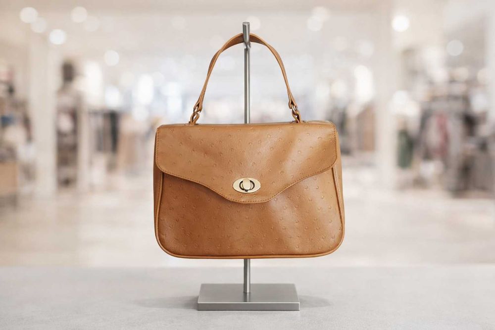 Дамска (ретро) елегантна чанта с една къса дръжка