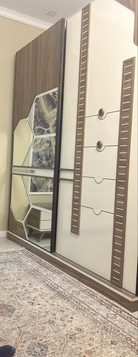 Спальная кровать и шифонер турецкий