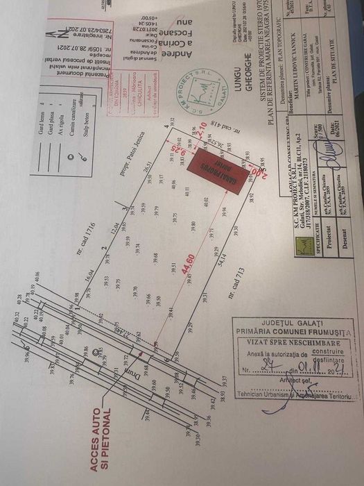Teren intra 1464 mp Frumusița + autorizatie + fundatie + proiect inlus