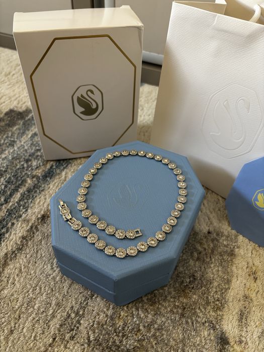 Colier Swarovski Angelic Tennis alb