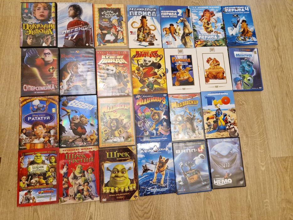 Видеофильмы на дисках DVD