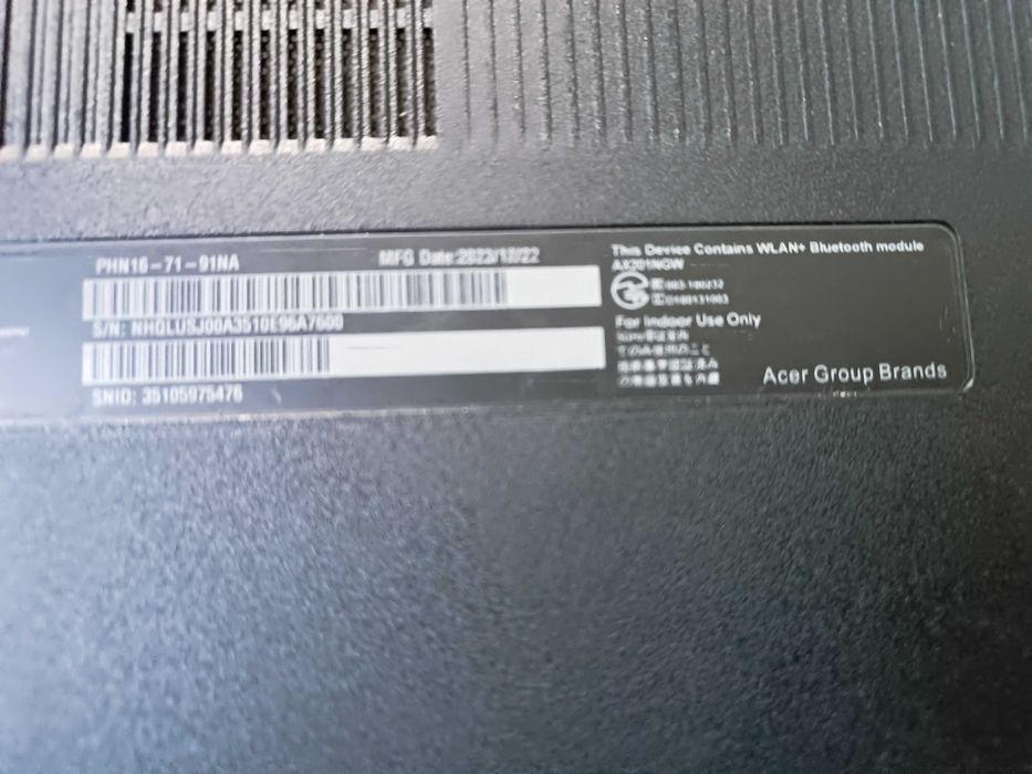 Игровой ноутбук Acer Predator Helios Neo 16 i9 32GB RTX 4060