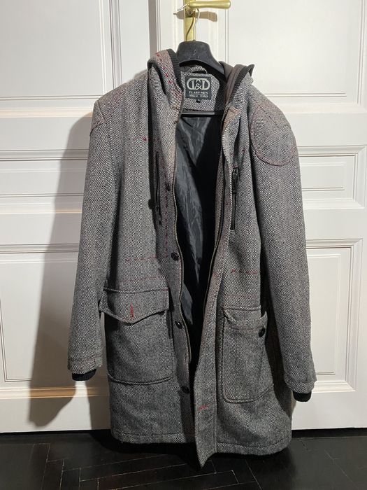 Vand palton sport lung gri