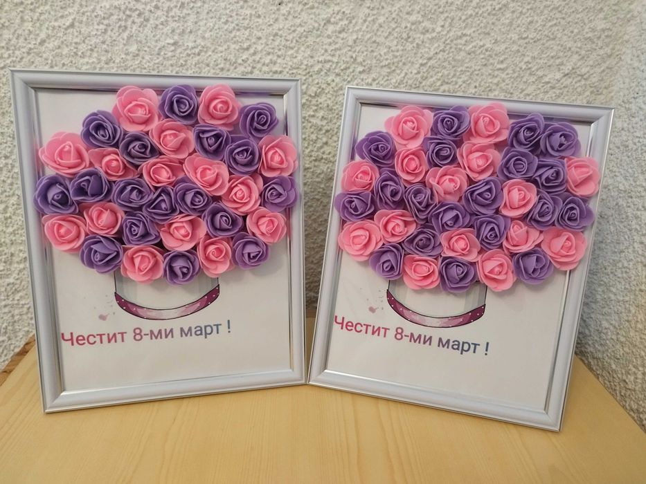 3Д рамки с вечни рози