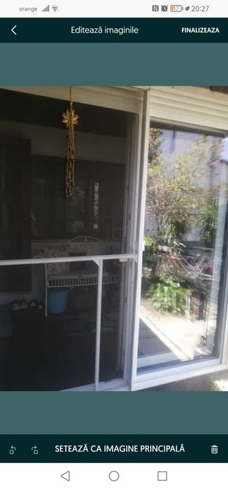 Ușă de terasa culisanta cu roleta si plasă antinsecte.