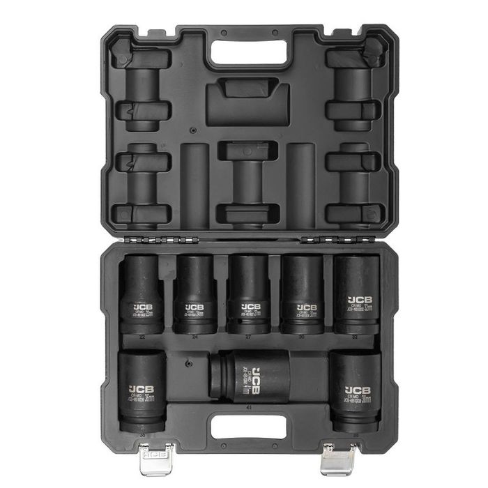 Дълбоки ударни вложки 1” цол комплект 8части JCB TOOLS