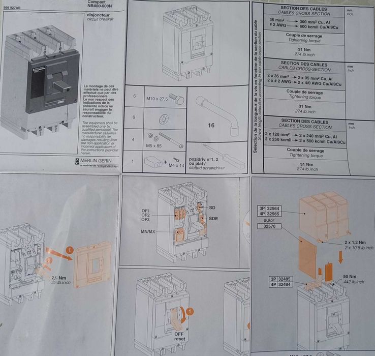 Мощностен автоматичен прекъсвач Merlin Gerin Compact NB600N 600A