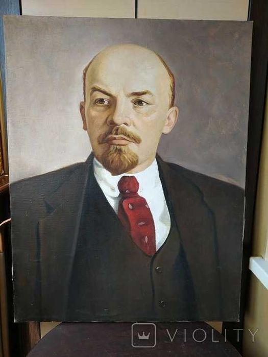 2 картины Ленин холст масло
