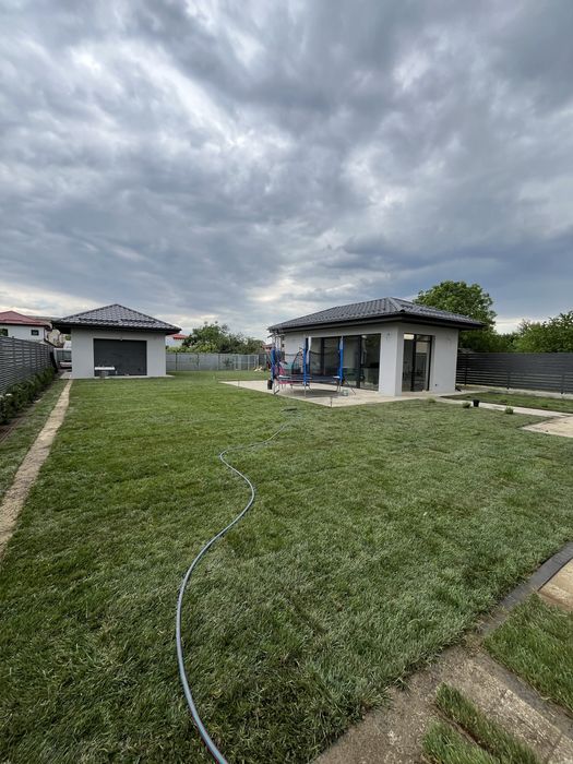 Gazon rulou cu sistem de irigatii