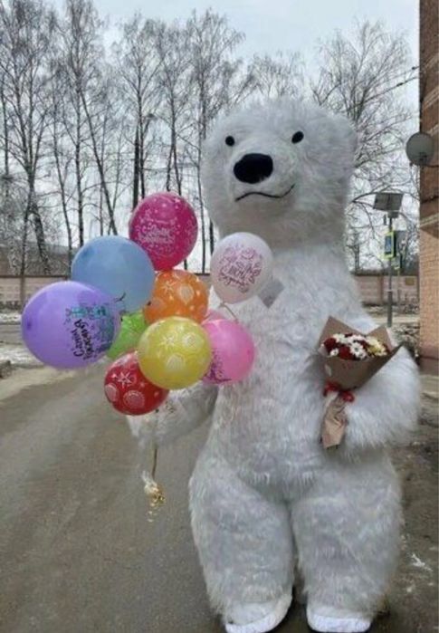 Тедди мишки Аниматоры Белы мишка