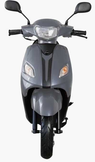 Scuter pe benzina, PS3, viteza maxima 45 km pe ora, 49 cc, Gri, Permis A1 sau B