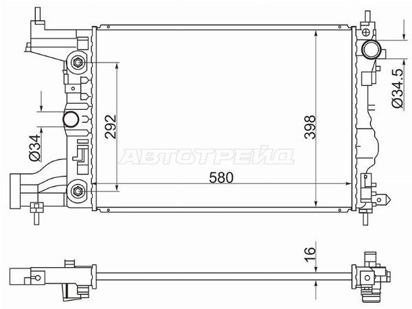 Радиатор Chevrolet Cruze