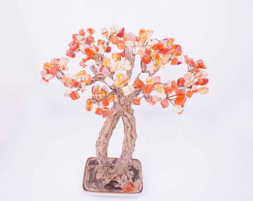 Дръвче Карнеол Индивидуална Поръчка, Подарък Юбилей, Подарък Жена