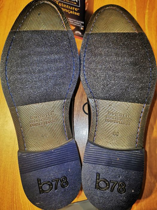 Pantofi Bugatti, noi, piele naturala, brogue, marimea 44
