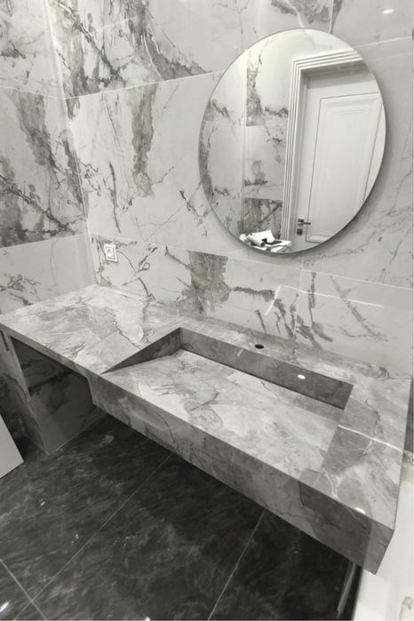 Алмазная резка керамогранита, изготовление раковин