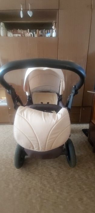 Бебешка количка Buba City 736, 3в1, Кафява/Бежова