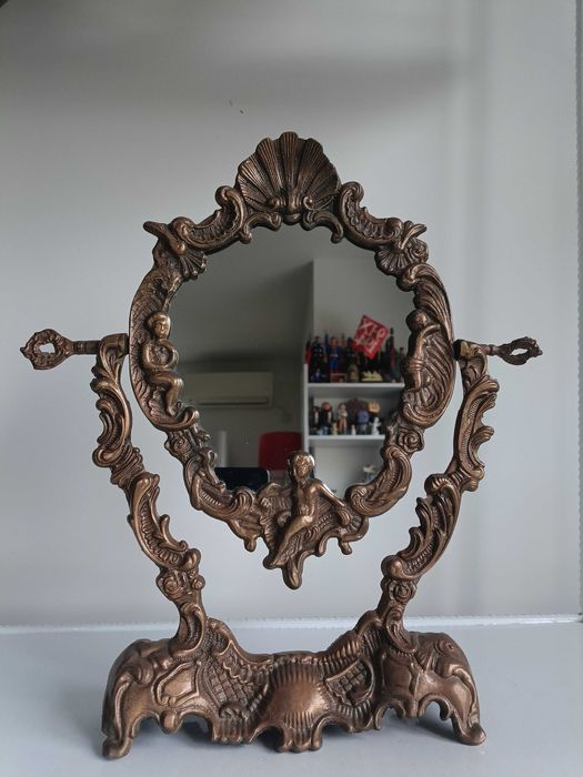 Бронзово , настолно огледало в стил Art Nouveau